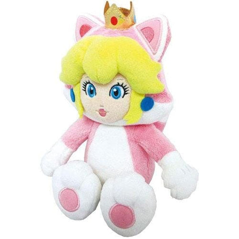 Cat (Neko) Peach Plush (S) Super Mario 3D World - Authentic Japanese San-ei Boeki Plush 