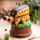 Catbus Porcelain Figure Music Box "Catbus in the Trees" - My Neighbor Totoro - Authentic Japanese Sekiguchi Figure 