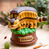 Catbus Porcelain Figure Music Box "Catbus in the Trees" - My Neighbor Totoro - Authentic Japanese Sekiguchi Figure 
