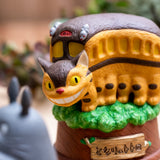 Catbus Porcelain Figure Music Box "Catbus in the Trees" - My Neighbor Totoro - Authentic Japanese Sekiguchi Figure 