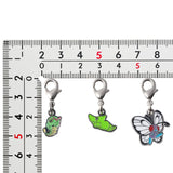 Caterpie, Metapod, Butterfree - National Pokédex Metal Charm Keychain #010, #011, #012 - Authentic Japanese Pokémon Center Keychain 