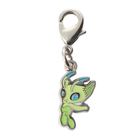 Celebi - National Pokédex Metal Charm Keychain #251 - Authentic Japanese Pokémon Center Keychain 