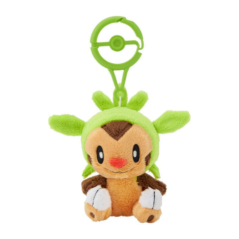 Chespin Mascot Plush With Carabiner - Authentic Japanese Pokémon Center Mascot Plush Keychain 