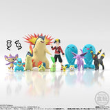 Chikorita & Espeon Pokémon Scale World Figure Johto Region BANDAI - Authentic Japanese Bandai Namco Figure 