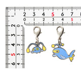Chinchou, Lanturn - National Pokédex Metal Charm Keychain #170, #171 - Authentic Japanese Pokémon Center Keychain 