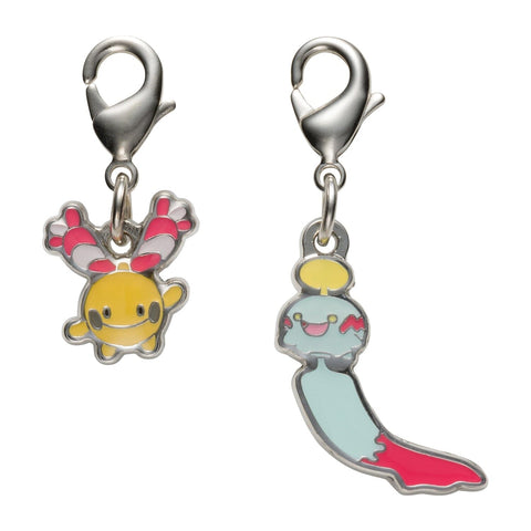 Chingling, Chimecho - National Pokédex Metal Charm Keychain #433, #358 - Authentic Japanese Pokémon Center Keychain 