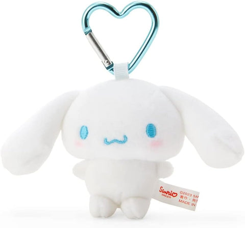 Cinnamoroll Mini Mascot Plush With Heart Key Ring - Sanrio Characters - Authentic Japanese Sanrio Mascot Plush Keychain 