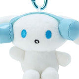 Cinnamoroll with Headphones (I.CINNAMOROLL) Mini Mascot Plush Keychain - Sanrio Characters - Authentic Japanese Sanrio Mascot Plush Keychain 