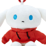 Cinnamoroll with Red Sweater (I.CINNAMOROLL) Mini Mascot Plush Keychain - Sanrio Characters - Authentic Japanese Sanrio Mascot Plush Keychain 