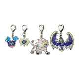 Cosmog, Cosmoem, Solgaleo, Lunala - National Pokédex Metal Charm Keychain #789, #790, #792, #793 - Authentic Japanese Pokémon Center Keychain 