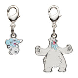 Cubchoo, Beartic - National Pokédex Metal Charm Keychain #613, #614 - Authentic Japanese Pokémon Center Keychain 