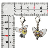 Cutiefly, Ribombee - National Pokédex Metal Charm Keychain #742, #743 - Authentic Japanese Pokémon Center Keychain 