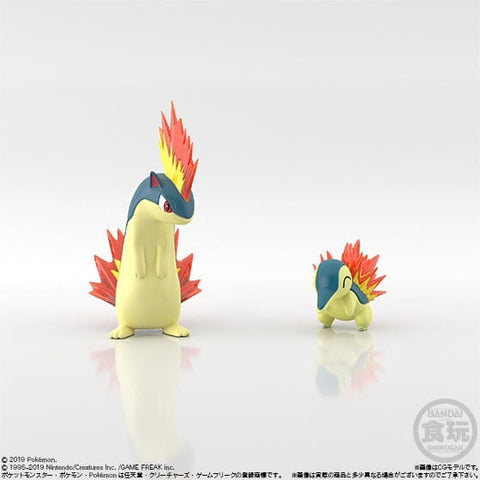 Cyndaquil & Quilava Pokémon Scale World Figure Johto Region BANDAI - Authentic Japanese Bandai Namco Figure 