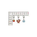 Darumaka, Darmanitan - National Pokédex Metal Charm Keychain #554, #555 - Authentic Japanese Pokémon Center Keychain 