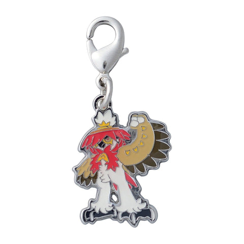Decidueye - National Pokédex Metal Charm Keychain #H724 - Authentic Japanese Pokémon Center Keychain 