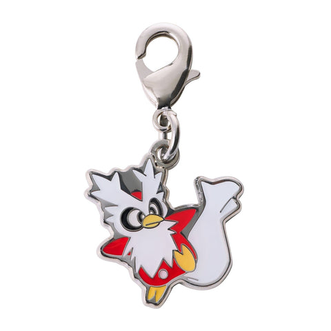 Delibird - National Pokédex Metal Charm Keychain #225 - Authentic Japanese Pokémon Center Keychain 