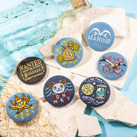 Denim Embroidered Badge vol.2 - ONE PIECE (1Pcs/Random) - Authentic Japanese TOEI ANIMATION Pin 