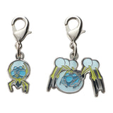 Dewpider, Araquanid - National Pokédex Metal Charm Keychain #751, #752 - Authentic Japanese Pokémon Center Keychain 