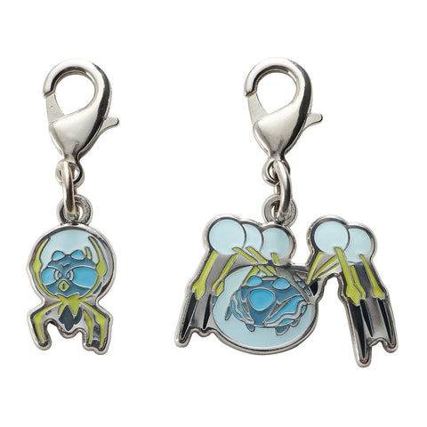 Dewpider, Araquanid - National Pokédex Metal Charm Keychain #751, #752 - Authentic Japanese Pokémon Center Keychain 