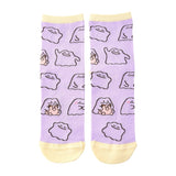 Ditto Middle Socks with Ears (19-21cm) Ten Poké Ten Colors - Authentic Japanese Pokémon Center Socks (synthetic) 