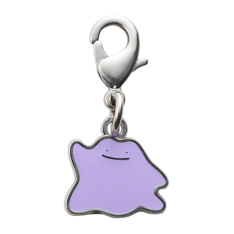 Ditto - National Pokédex Metal Charm Keychain #132 - Authentic Japanese Pokémon Center Keychain 