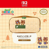 DIY Life Quilted Medium Pouch for Nintendo Switch2 - Animal Crossing - Authentic Japanese HORI Pouch Bag 