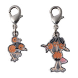 Doduo, Dodrio - National Pokédex Metal Charm Keychain #084, #085 - Authentic Japanese Pokémon Center Keychain 