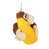Donkey Kong & Banandium Gem Mascot Plush Keychain - Donkey Kong Bananza - Authentic Japanese San-ei Boeki Mascot Plush Keychain 