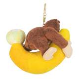Donkey Kong & Banandium Gem Mascot Plush Keychain - Donkey Kong Bananza - Authentic Japanese San-ei Boeki Mascot Plush Keychain 