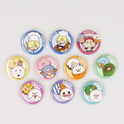 Donuts Tin Badge SANJI no OYATSU - ONE PIECE (1Pcs/Random) - Authentic Japanese TOEI ANIMATION Pin 