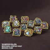 Dot Pins Set - Gozilla VS Digimon - Authentic Japanese Bandai Namco Pin 