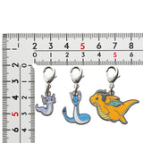 Dratini, Dragonair, Dragonite - National Pokédex Metal Charm Keychain #147, #148, #149 - Authentic Japanese Pokémon Center Keychain 
