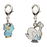 Ducklett, Swanna - National Pokédex Metal Charm Keychain #580, #581 - Authentic Japanese Pokémon Center Keychain 