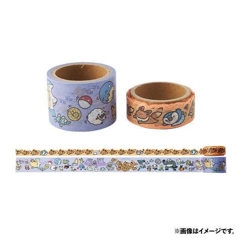 Eevee & Co Masking Tape (Set of 2) Pokémon Escape (Run) - Authentic Japanese Pokémon Center Paper Products 