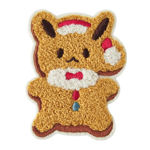 Eevee Cookie Style Moko Moko Embroidery Sticker Pokémon Holiday Blessings - Authentic Japanese Pokémon Center Sticker 