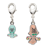 Elgyem, Beheeyem - National Pokédex Metal Charm Keychain #605, #606 - Authentic Japanese Pokémon Center Keychain 