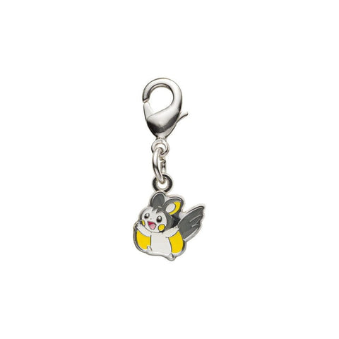 Emolga - National Pokédex Metal Charm Keychain #587 - Authentic Japanese Pokémon Center Keychain 
