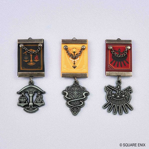 Eorzea Three Continents Medal Style Brooch Set - Final Fantasy XIV - Authentic Japanese Square Enix Pin 