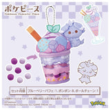 Espurr Blueberry Parfait Box With Plush Charm Poképeace (Pokémon Peaceful Place) - Authentic Japanese Takara Tomy Small plastic toy 