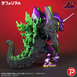 Evangelion Unit-01 DefoReal Figure Burning "G" Awakening Form Metallic Ver. - Godzilla x Evangelion - Authentic Japanese Bandai Namco Figure 