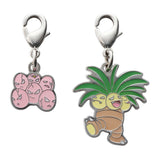Exeggcute, Exeggutor - National Pokédex Metal Charm Keychain #102, #103 - Authentic Japanese Pokémon Center Keychain 