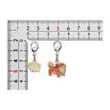 Fidough, Dachsbun - National Pokédex Metal Charm Keychain #926, #927 - Authentic Japanese Pokémon Center Keychain 