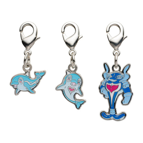 Finizen, Palafin - National Pokédex Metal Charm Keychain #963, #964 - Authentic Japanese Pokémon Center Keychain 