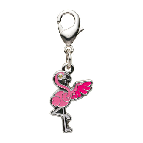 Flamigo - National Pokédex Metal Charm Keychain #973 - Authentic Japanese Pokémon Center Keychain 