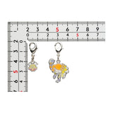Flittle, Espathra - National Pokédex Metal Charm Keychain #955, #956 - Authentic Japanese Pokémon Center Keychain 