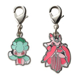 Fomantis, Lurantis - National Pokédex Metal Charm Keychain #753, #754 - Authentic Japanese Pokémon Center Keychain 