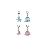 Frillish, Jellicent - National Pokédex Metal Charm Keychain #592, #593 - Authentic Japanese Pokémon Center Keychain 