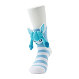 Glaceon Middle Socks (25-29cm) With Mascot - Authentic Japanese Pokémon Center Socks (cotton) 