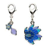 Glimmet, Glimmora - National Pokédex Metal Charm Keychain #969, #970 - Authentic Japanese Pokémon Center Keychain 
