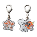Goldeen, Seaking - National Pokédex Metal Charm Keychain #118, #119 - Authentic Japanese Pokémon Center Keychain 